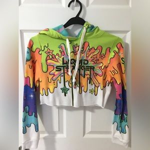 Liquid stranger Cropped Hoodie